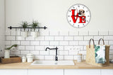 Anatolian Shepard Love Park Cute Puppy Dog kitchen living room Wall Clock
