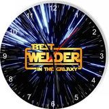 Best Welder in the Star Galaxy Space Kitchen Living room Wall Clock