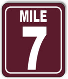 Mile 7 Distance Marker Brown Running Race 5k Marathon Aluminum Composite Sign