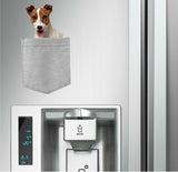 Jack Russel Dog in pocket Fridge Car Magnet Bumper Sticker App size 4"x7"