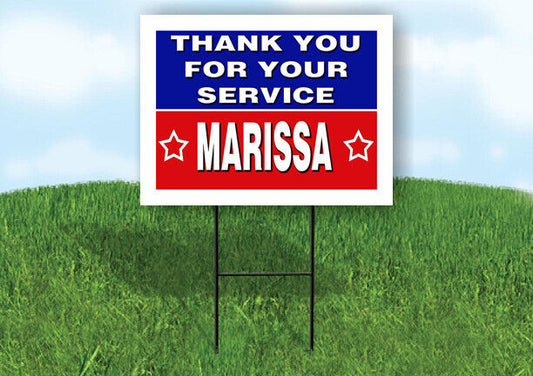 MARISSA THANK YOU SERVICE 18 in x 24 in Yard Sign Road Sign with Stand