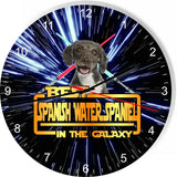 Best Spanish Water Spaniel Dog Galaxy Wars Space Star Kitchen Livingroom Clock
