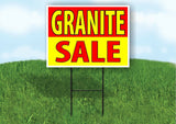 Granite SALE RED YELLOW Plastic Yard Sign ROAD SIGN with Stand