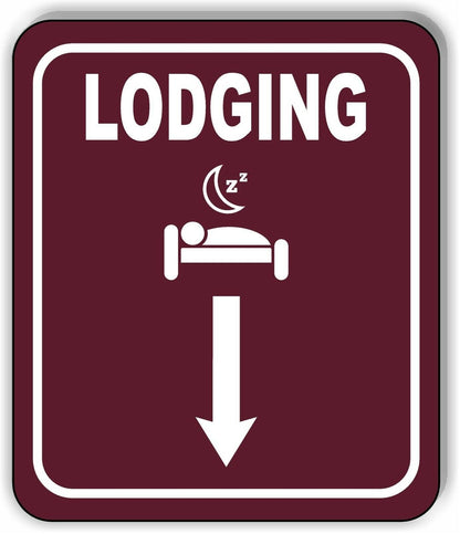 LODGING DIRECTIONAL ARROW TRAIL 8 Variations Metal Aluminum composite sign