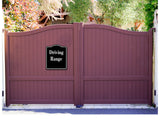 Driving Range Golf Course BLACK Aluminum Composite Sign