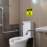 PLEASE MEN LIFT UP THE SEAT BEFORE PEEING Metal Aluminum Composite bathroom Sign