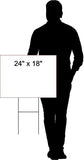 TOLER FLAG RED 2024 18inx24in Yard Road Sign w/ Stand