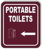 PORTABLE TOILETS DIRECTIONAL ARROW TRAIL 8 Variations Aluminum composite sign