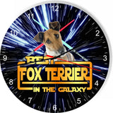 Best Fox Terrier Dog Galaxy Wars Space Star Kitchen Livingroom Wall Clock