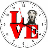 Saluki Cute Puppy Dog kitchen living room Wall Clock