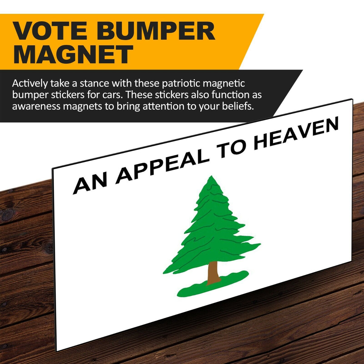 SET OF 3 An Appeal To Heaven American Flag Car MAGNET Magnetic Bumper Sticker