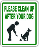 Please clean up after your dog metal outdoor sign SIGNAGE dog wast poo poop