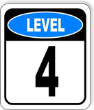 LEVEL 4 PARKING GARAGE Metal Aluminum composite sign