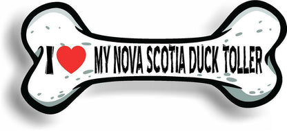 I Love My Nova Scotia Duck Toller Car Magnet Bumper Sticker 3"x7"