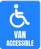 Handicapped Parking VAN Accessible metal outdoor sign PARKING SIGNAGE