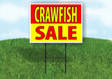 CRAWFISH SEAFOOD SALE RED YELLOW Yard Sign Road with Stand LAWN SIGN