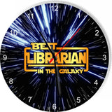 Best Librarian in the Star Galaxy Wars Space Kitchen Living room Wall Clock