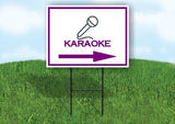 KARAOKE PURPLE ARROW RIGHT Yard Sign Road with Stand LAWN SIGN Single sided