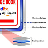 Please Deliver All Packages To Garage Door LEFT arrow outdoor Metal sign