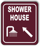 SHOWER HOUSE DIRECTIONAL ARROW TRAIL 8 Variations Metal Aluminum composite sign