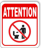 attention DO NOT FLUSH trash TOILET PAPER trash Aluminum composite sign