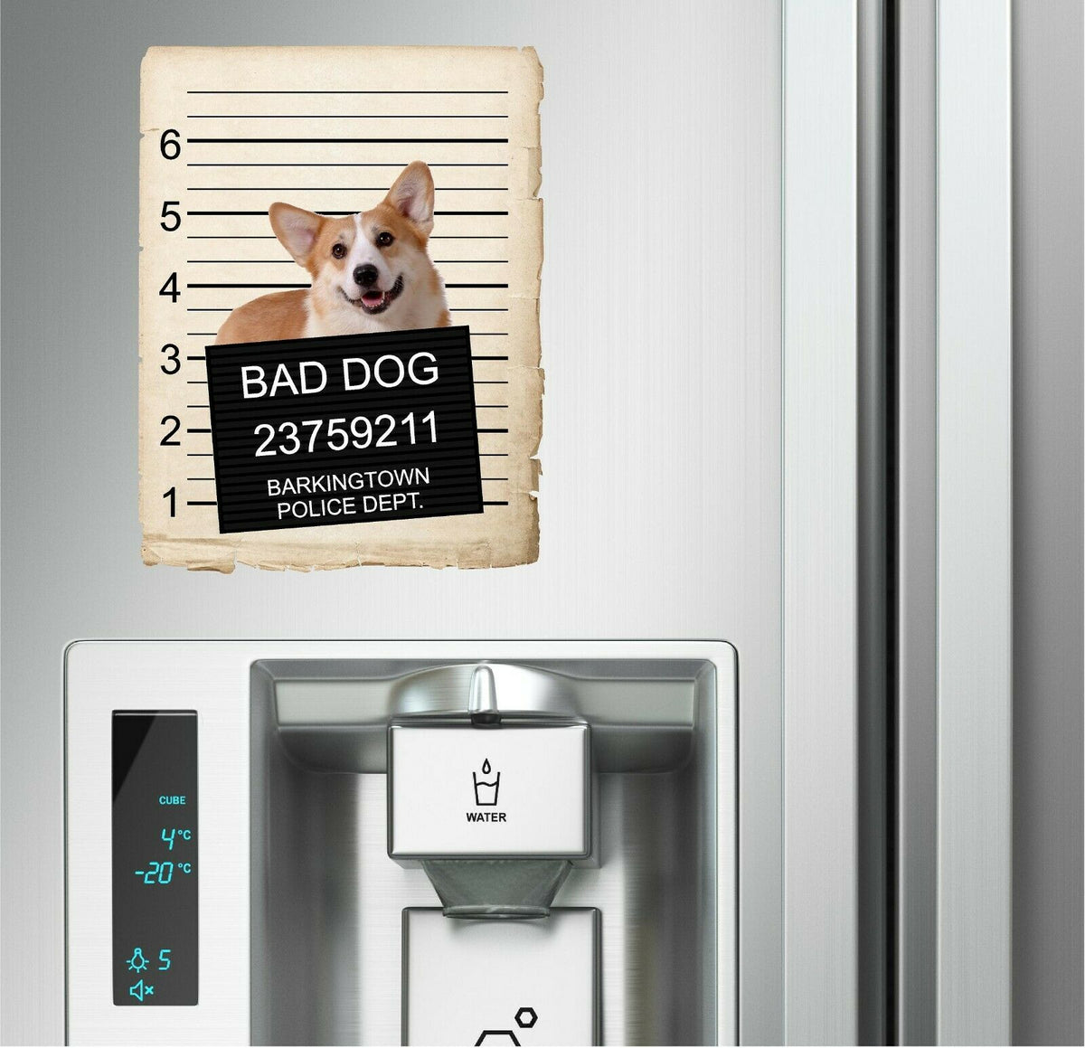 Pembroke Welch Corgi Mugshot Bad Dog Fridge refrigerator Car Magnet