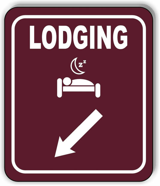 LODGING DIRECTIONAL ARROW TRAIL 8 Variations Metal Aluminum composite sign