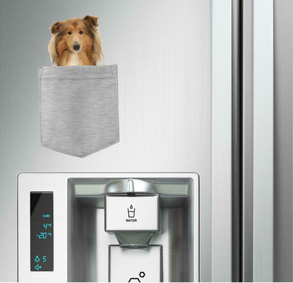 Collie Dog in pocket Fridge Car Magnet Bumper Sticker App size 4"x7"