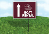 BOAT RENTAL STRAIGHT ARROW BROWN Yard Sign with Stand LAWN SIGN