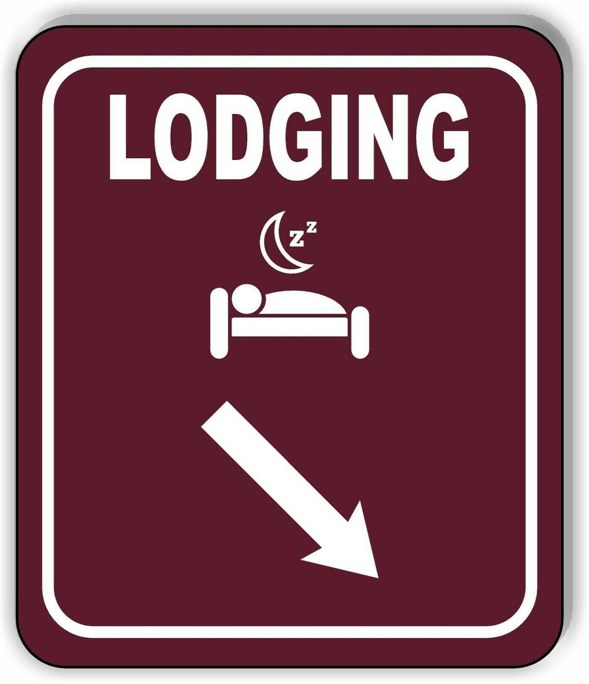 LODGING DIRECTIONAL ARROW TRAIL 8 Variations Metal Aluminum composite sign