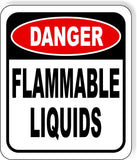 Danger flammable liquids metal outdoor sign long-lasting