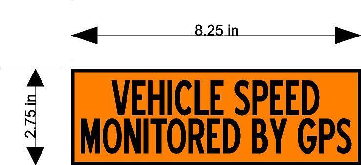 SET 3 Vehicle Speed Monitored by GPS Car MAGNET Magnetic Bumper Sticker orange