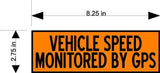 SET 3 Vehicle Speed Monitored by GPS Car MAGNET Magnetic Bumper Sticker orange