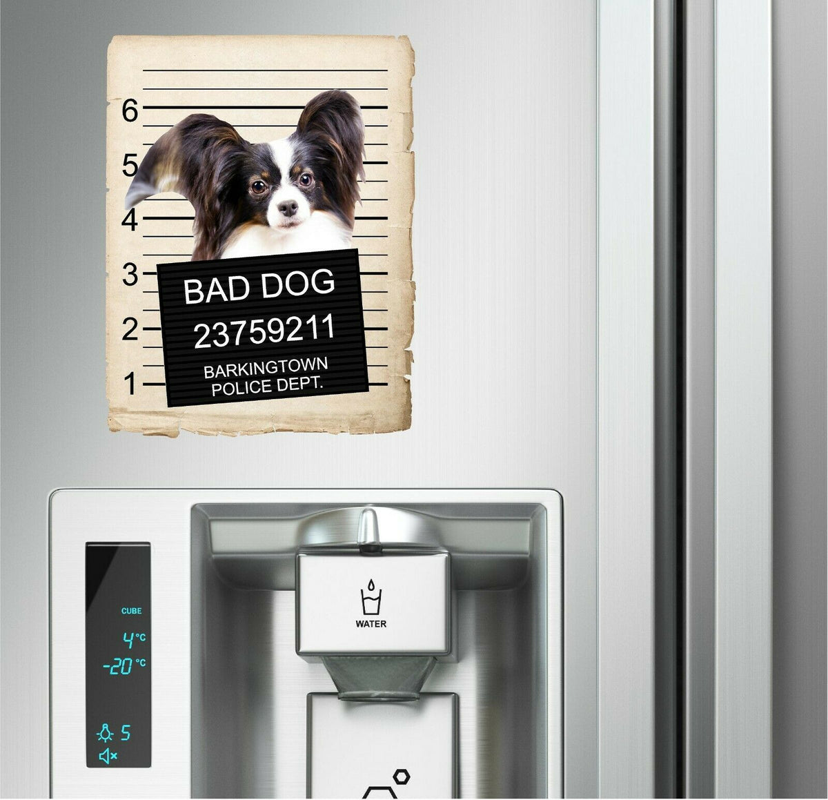 Paillons Mugshot Bad Dog Fridge refrigerator Car Magnet