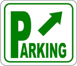 Directional Parking Sign with arrow pointing top right METAL Aluminum Composite