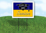2023 SENIOR BLUE GOLD  18inx24in Yard Road Sign w/ Stand