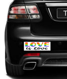 Set of 4 prank magnetic bumper stickers magnets GAY PRIDE LGBT LOVE WINS