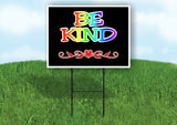 BE KIND RAINBOW HEART Yard Sign with Stand LAWN SIGN