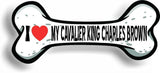 I Love My Cavalier King Charles Brown Car Magnet Bumper Sticker 3"x7"