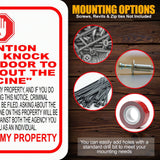 ATTENTION DO NOT KNOCK TO TALK ABOUT THE VACCINE Aluminum composite sign