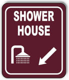 SHOWER HOUSE DIRECTIONAL ARROW TRAIL 8 Variations Metal Aluminum composite sign