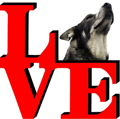 Norwegian Elk Hound Love Park Cute Dog Fridge Refrigerator Car Magnet