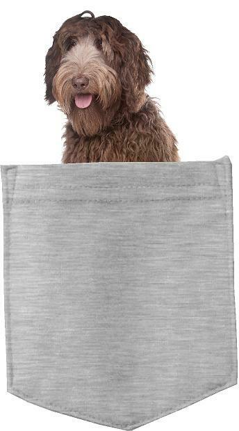 Labradoodle Dog in pocket Fridge Car Magnet Bumper Sticker App size 4"x7"