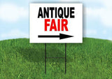 ANTIQUE FAIR RIGHT ARROW BLACK Yard Sign Road with Stand LAWN SIGN Single sided