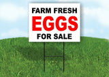 FARM FRESH EGGS FOR SALE Plastic Yard Sign ROAD SIGN with Stand