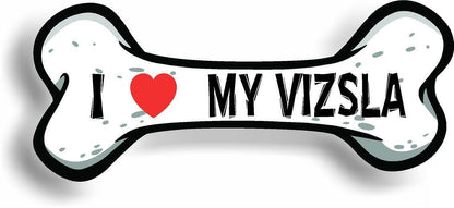 I Love My Vizsla Car Magnet Bumper Sticker 3"x7"