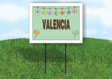 VALENCIA WELCOME BABY GREEN  18 in x 24 in Yard Sign Road Sign with Stand