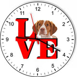 Brittany Park Cute Puppy Dog kitchen living room Wall Clock