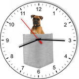 Boxer In Your Pocket Puppy Dog kitchen living room Wall Clock