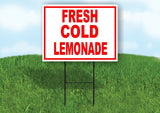 FRESH COLD LEMONADE  RED WHITE Yard Sign Road with Stand LAWN SIGN